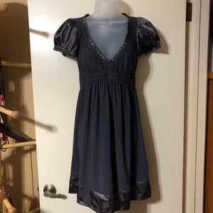 Womens Gray Evening Mini Dress
